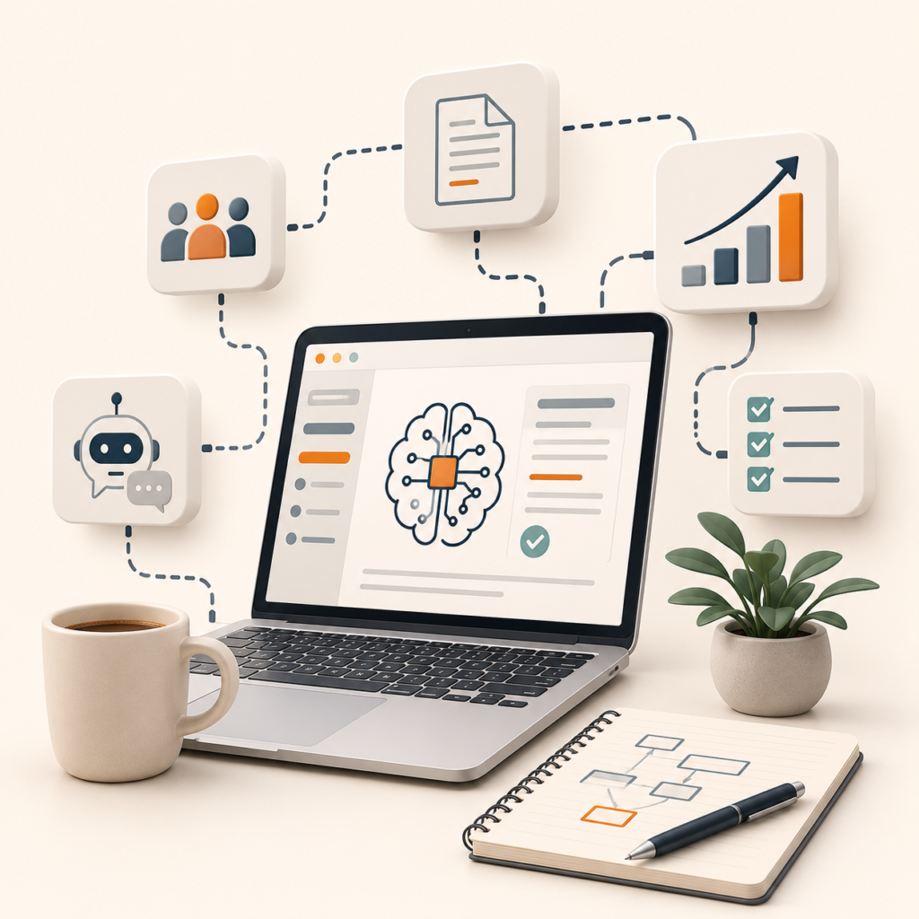 KI im Unternehmen — Blog-Illustration